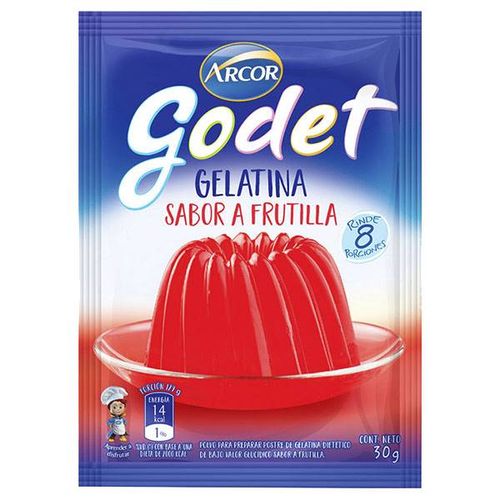Gelatina Godet Frutilla 25G