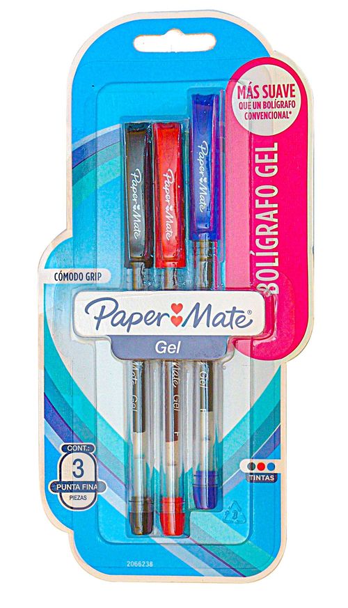 Bolígrafos Paper Mate Economy Gel Blister 3