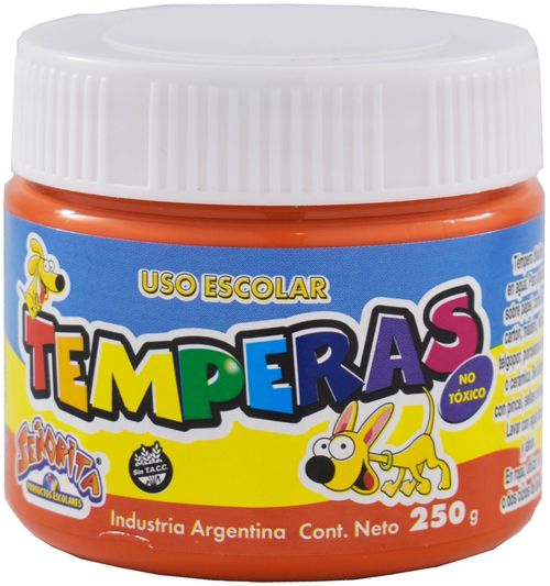 Témpera Señorita Pote Naranja 250ml