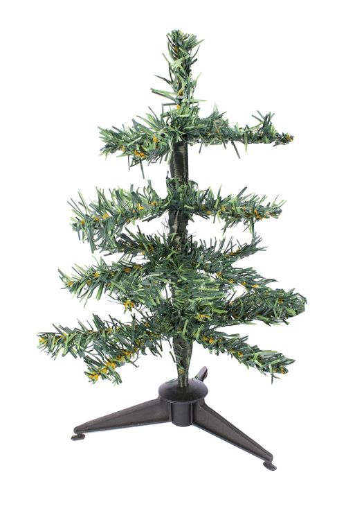 Arbol Navideño para Mesa con Pie Verde 30cm