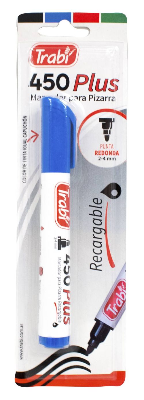 Marcador Trabi Pizarra Azul 450 Blister