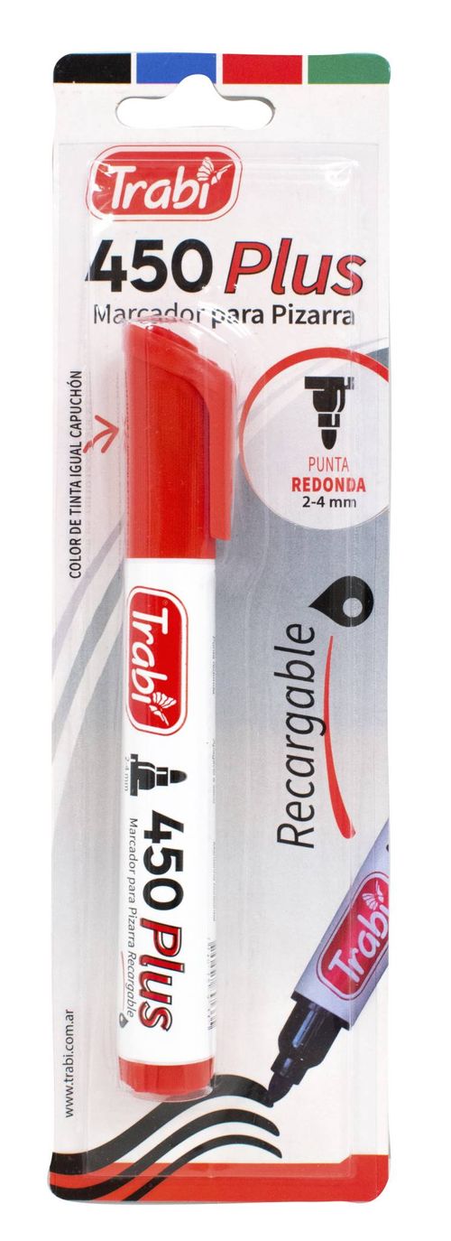 Marcador Trabi Pizarra Rojo 450 Blister