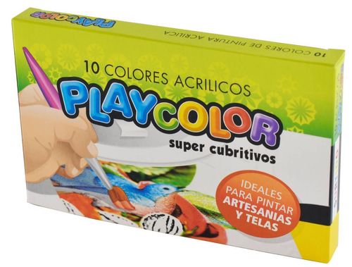 Acrílicos Playcolor Colores Surtidos 10 Un