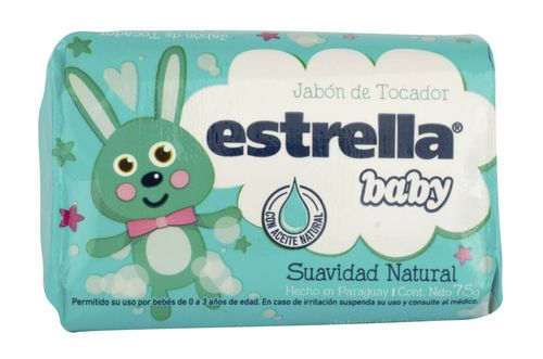 Jabones Tocador Estrella Baby Suavidad Natural 75G