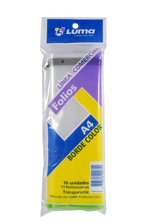 Folios A4 Luma Borde Color 10