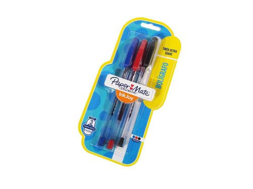 Bolígrafos Paper Mate Kilómetro Surtidos Flow 3Pz