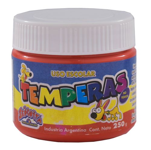 Témpera Señorita Pote Rojo Señal 250ML