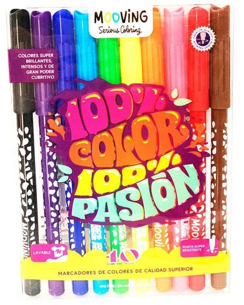 Marcadores Escolares Mooving 10