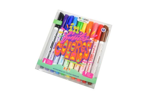 Marcadores Mooving Acrilico Metalizado 12Pz
