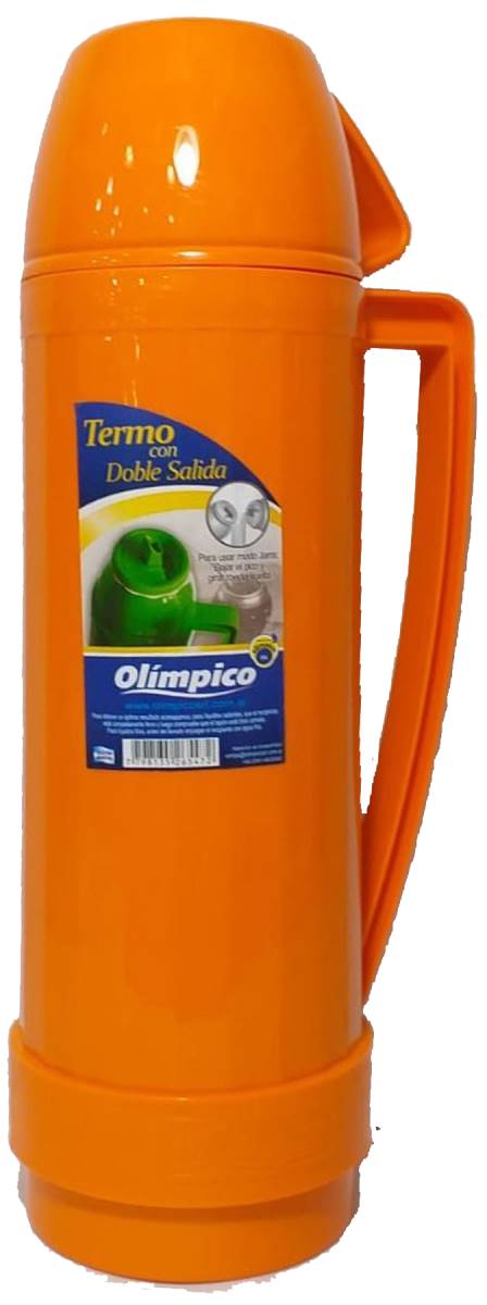 Termo Olímpico Plástico Doble Salida 1L
