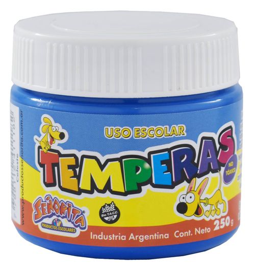 Témpera Señorita Pote Celeste 250ml