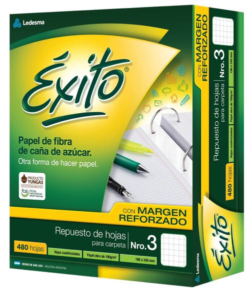Repuesto N3 Exito 480 Hj Margen Cuadriculado