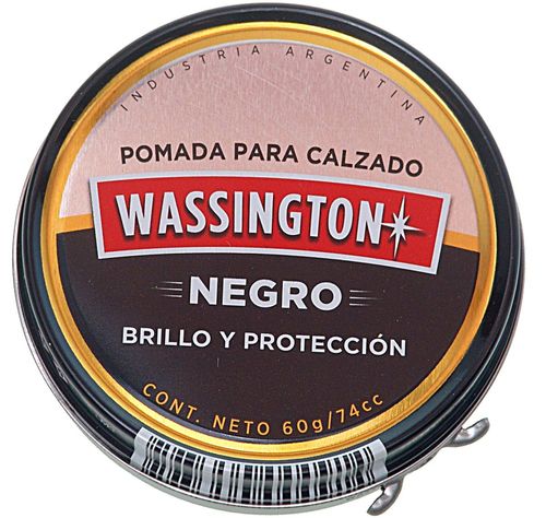 Pomada Wassington Calzado Negro en Lata 60G