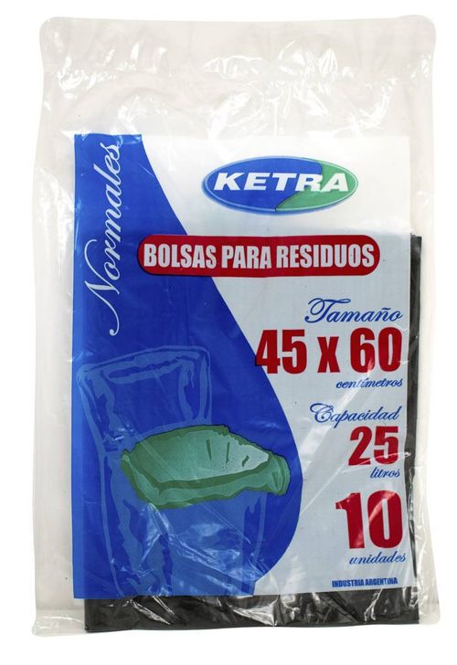 Bolsas Residuos Ketra Plana Negro 45x60 10 Un