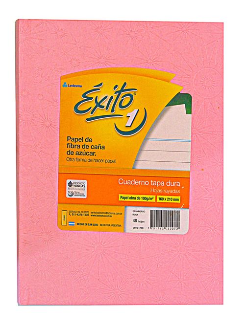 Cuaderno T.Dura Exito 48 Hj Rayado Rosa