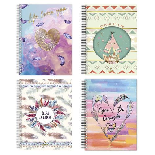 Cuaderno A4 Norpac Fantasía 90Hj Cuadros c/Stick