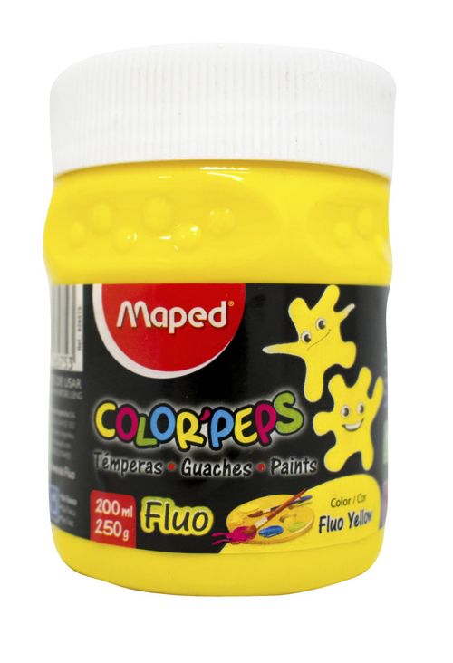 Témpera Maped Pote Amarillo Flúor 250ml