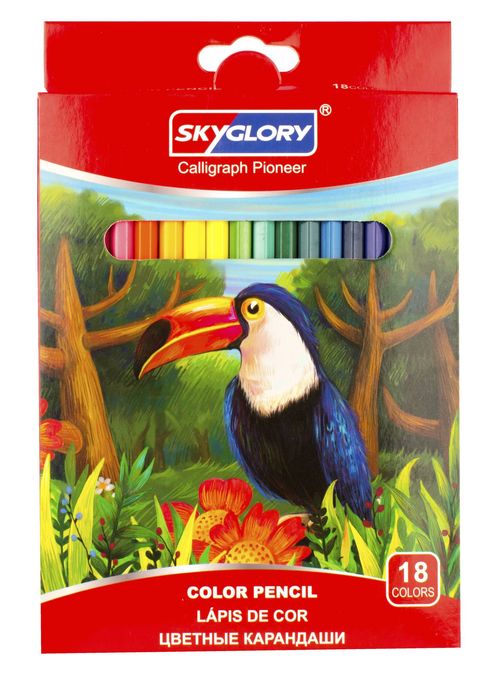 Lápices de Colores Largos 18 Un