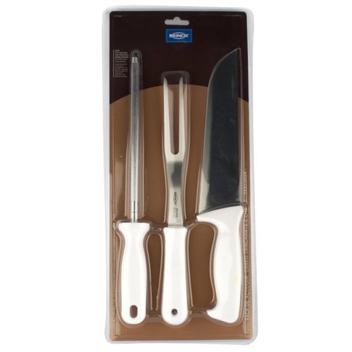 Set Brinox Cuchilla/Tenedor/Chaira