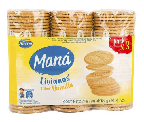 Galletas Maná Vainilla 408G 3