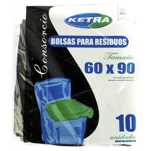 Bolsas de Consorcio Ketra Negro 60x90 10 Un