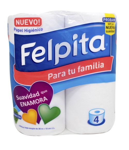 Papeles Higiénico Felpita Simple Hoja 4