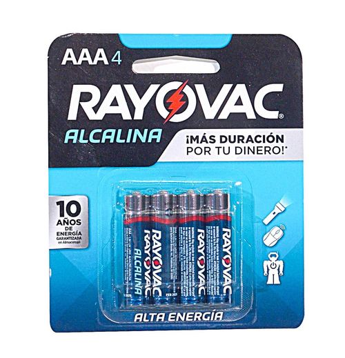 Pilas Rayovac Alcalina AAA 4Un