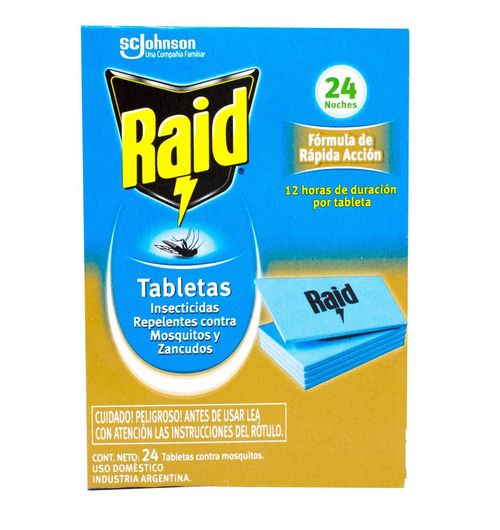 Repelente Raid Tabletas Doble Acción 24