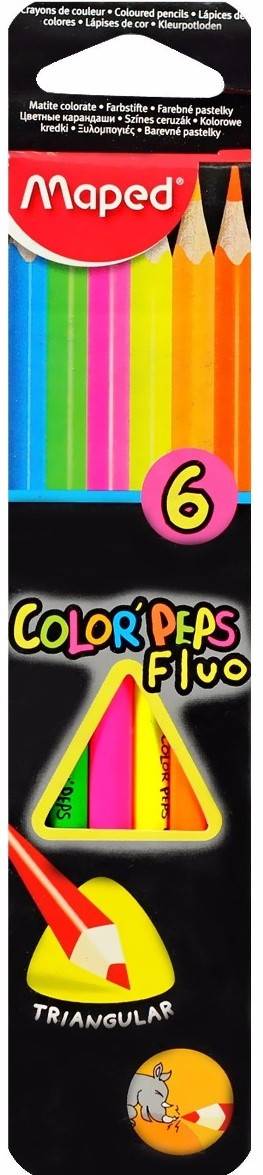Lápices de Colores Maped Flúo 6