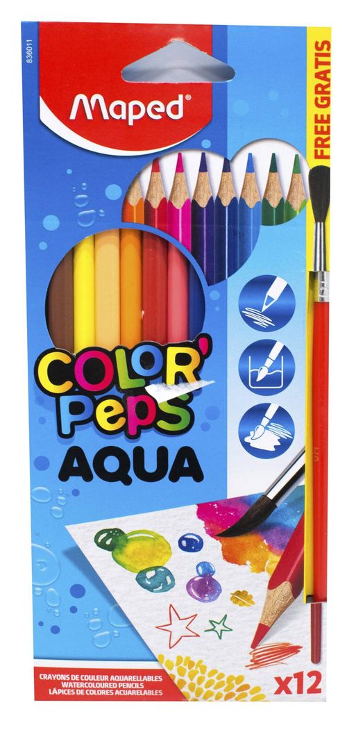 Lápices de Colores Maped Acuarelables 12 Un