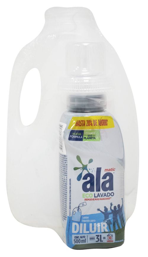 Jabón Líquido Ala p/Diluir Ecolavado+Envase 500ML