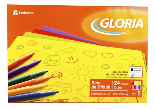 Block Dibujo Gloria N 5 24 Hojas Color