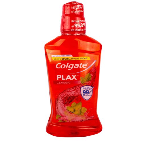 Enjuague Bucal Colgate Plax Rojo+350ml 500ML