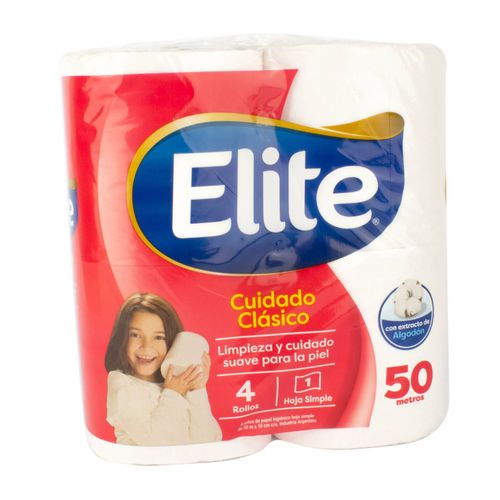 Papel Higiénico Elite HS Cuidado Clasico 50x4 4
