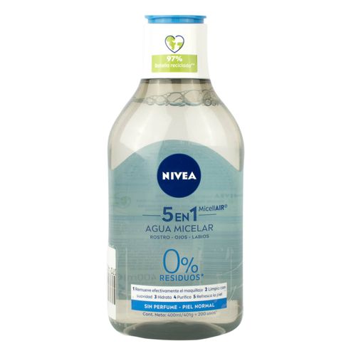 Agua Micelar Nivea 5en1 0 Resíduos 400ML