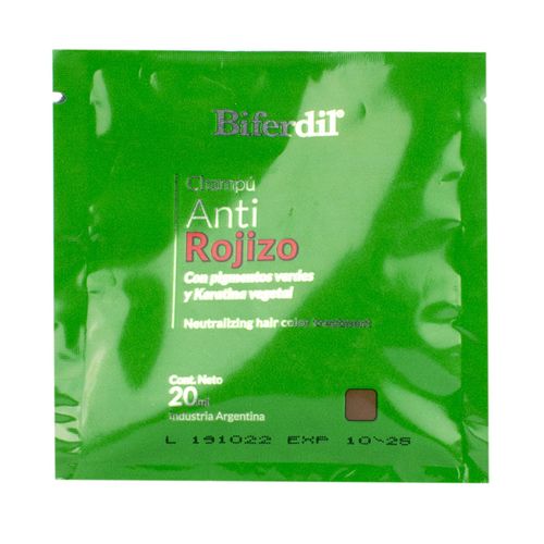 Shampoo Biferdil Anti Rojizo Shachet 20ML