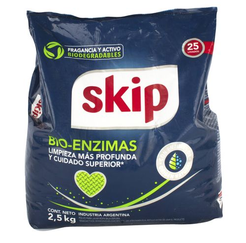 Jabón Polvo Skip BE Bio Enzimas 2.5KG