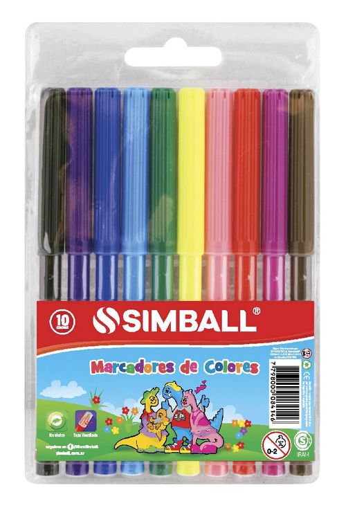 Marcadores Escolares Simball 10