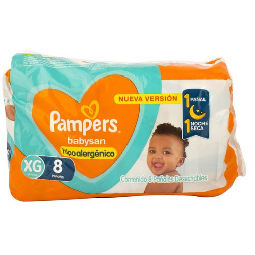Pañales Bebés Pampers Xg BabySan 8