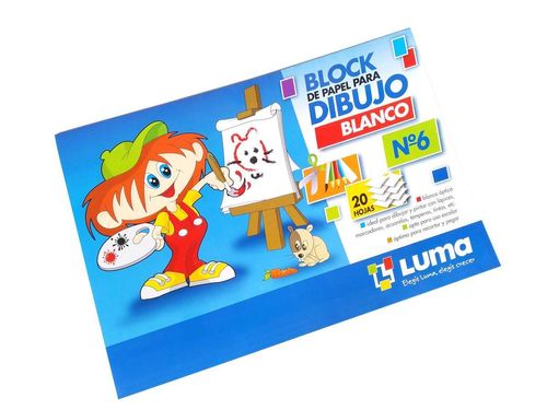 Block Dibujo Luma N 6 20 Hojas Blanco