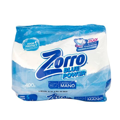 Jabón Polvo Zorro Blue Power 400G