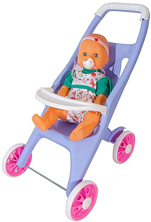 Mi Bebé Yoly Bell con Coche de Paseo 43CM