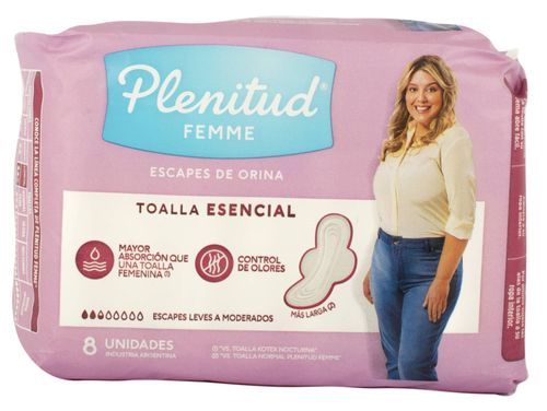 Toallas Femeninas Plenitud Esencial Larga 8