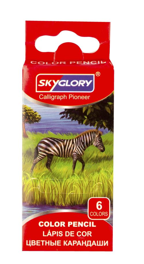 Lápices de Colores Cortos 6 Un