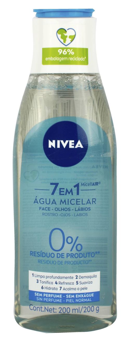 Agua Micelar Nivea 7en1 0 Resíduo 200ML