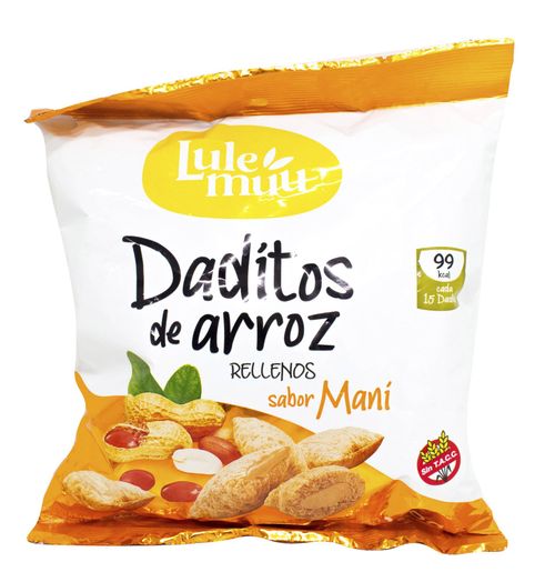 Dados Lulemuu de Arroz Rellenos Mani 120G