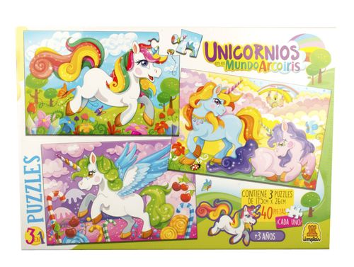 Puzzle Implás Unicornio Mundo Arco Iris