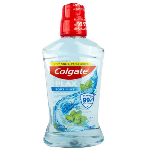 Enjuague Bucal Colgate Plax Menta Suave+350m 500ml