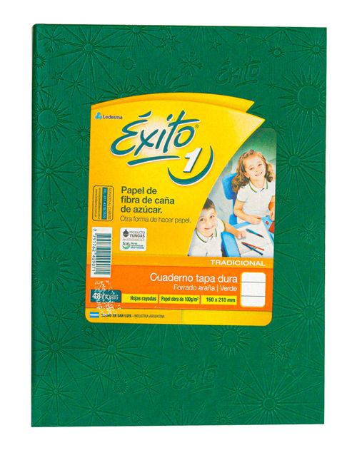 Cuaderno T.Dura Exito 48 Hj Rayado Verde