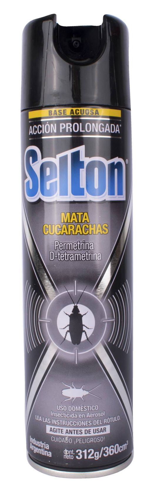 Insecticida Selton Aero Mata Cucaracha Negro 360ml